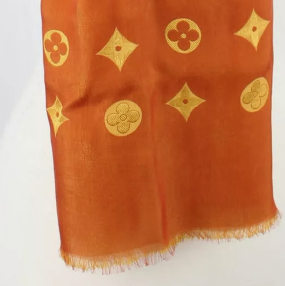 AUTHENTIC LOUIS VUITTON PUMPKIN ORANGE/YELLOW SCAR - Picture 8 of 9